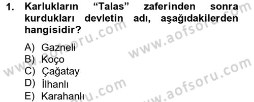 Uygur Türkçesi Dersi 2013 - 2014 Yılı (Final) Dönem Sonu Sınav Soruları 1. Soru