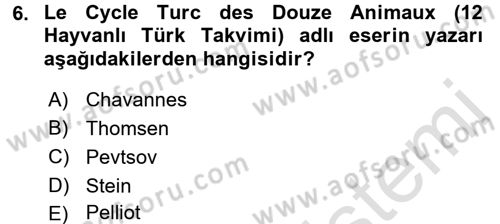 Uygur Türkçesi Dersi 2016 - 2017 Yılı (Final) Dönem Sonu Sınav Soruları 6. Soru