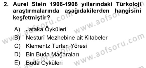 Uygur Türkçesi Dersi 2023 - 2024 Yılı (Final) Dönem Sonu Sınav Soruları 2. Soru