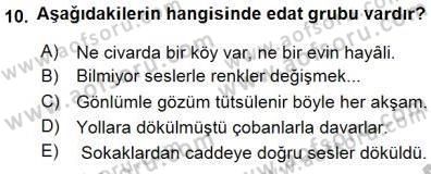 Türkçe Cümle Bilgisi 1 Dersi 2015 - 2016 Yılı (Final) Dönem Sonu Sınav Soruları 10. Soru