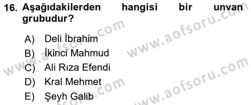 Türkçe Cümle Bilgisi 1 Dersi 2018 - 2019 Yılı Yaz Okulu Sınav Soruları 16. Soru