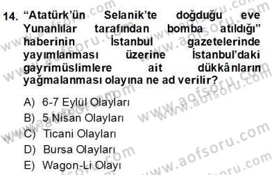Türkçe Cümle Bilgisi 2 Dersi 2013 - 2014 Yılı (Final) Dönem Sonu Sınav Soruları 14. Soru