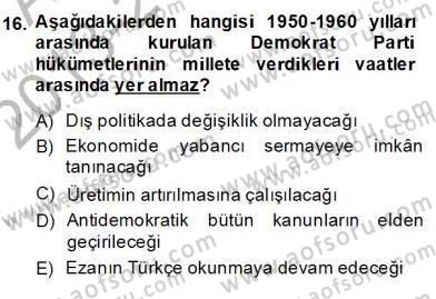Türkçe Cümle Bilgisi 2 Dersi 2013 - 2014 Yılı (Final) Dönem Sonu Sınav Soruları 16. Soru