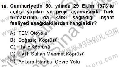 Türkçe Cümle Bilgisi 2 Dersi 2013 - 2014 Yılı (Final) Dönem Sonu Sınav Soruları 18. Soru