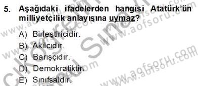 Türkçe Cümle Bilgisi 2 Dersi 2013 - 2014 Yılı (Final) Dönem Sonu Sınav Soruları 5. Soru