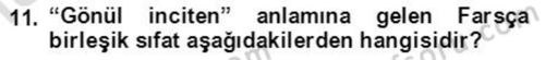 Osmanlı Türkçesi Grameri 2 Dersi 2021 - 2022 Yılı Yaz Okulu Sınav Soruları 11. Soru