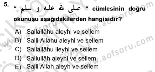 Osmanlı Türkçesi Grameri 2 Dersi 2024 - 2025 Yılı Yaz Okulu Sınav Soruları 5. Soru