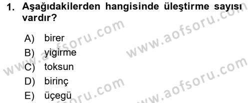 XI-XIII. Yüzyıllar Türk Dili Dersi 2015 - 2016 Yılı Tek Ders Sınav Soruları 1. Soru