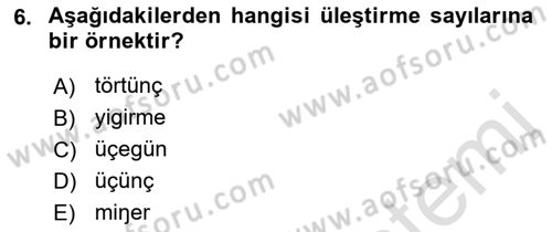 XI-XIII. Yüzyıllar Türk Dili Dersi 2018 - 2019 Yılı 3 Ders Sınav Soruları 6. Soru