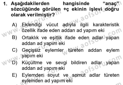 XI-XIII. Yüzyıllar Türk Dili Dersi 2022 - 2023 Yılı Yaz Okulu Sınav Soruları 1. Soru