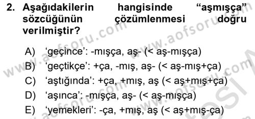 XI-XIII. Yüzyıllar Türk Dili Dersi 2022 - 2023 Yılı Yaz Okulu Sınav Soruları 2. Soru
