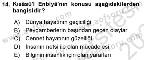 XI-XIII. Yüzyıllar Türk Dili Dersi 2023 - 2024 Yılı Yaz Okulu Sınav Soruları 14. Soru