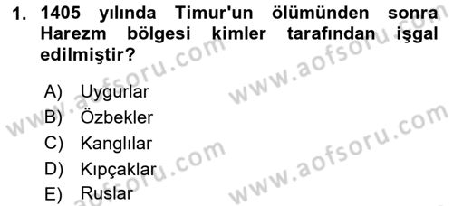 XIV-XV. Yüzyıllar Türk Dili Dersi 2017 - 2018 Yılı 3 Ders Sınav Soruları 1. Soru