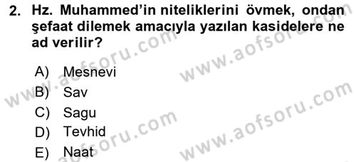 XIV-XV. Yüzyıllar Türk Dili Dersi 2021 - 2022 Yılı (Vize) Ara Sınav Soruları 2. Soru