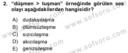 XIV-XV. Yüzyıllar Türk Dili Dersi 2024 - 2025 Yılı Yaz Okulu Sınav Soruları 2. Soru