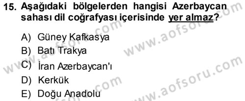 Çağdaş Türk Yazı Dilleri 1 Dersi Ara Sınavı Deneme Sınav Soruları 15. Soru