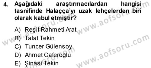 Çağdaş Türk Yazı Dilleri 1 Dersi 2014 - 2015 Yılı Tek Ders Sınav Soruları 4. Soru