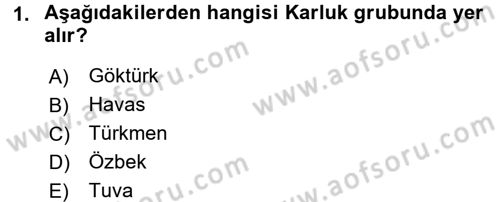 Çağdaş Türk Yazı Dilleri 1 Dersi Ara Sınavı Deneme Sınav Soruları 1. Soru