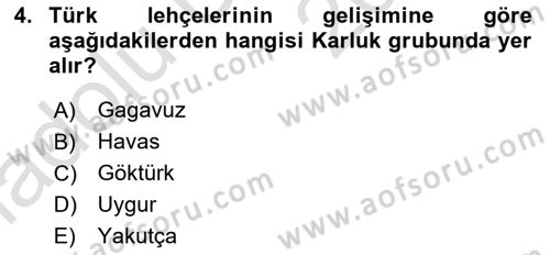 Çağdaş Türk Yazı Dilleri 1 Dersi 2018 - 2019 Yılı 3 Ders Sınav Soruları 4. Soru