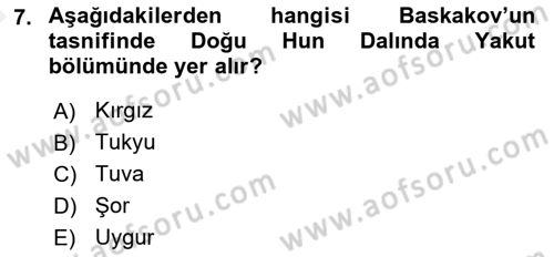 Çağdaş Türk Yazı Dilleri 1 Dersi 2018 - 2019 Yılı (Vize) Ara Sınav Soruları 7. Soru