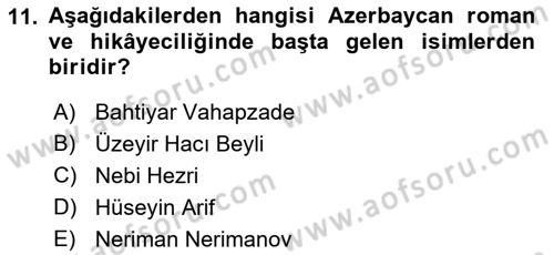 Çağdaş Türk Yazı Dilleri 1 Dersi 2018 - 2019 Yılı Yaz Okulu Sınav Soruları 11. Soru