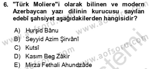Çağdaş Türk Yazı Dilleri 1 Dersi 2025 - 2026 Yılı Yaz Okulu Sınav Soruları 6. Soru