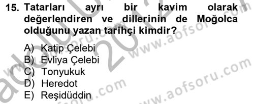 Çağdaş Türk Yazı Dilleri 2 Dersi 2012 - 2013 Yılı (Vize) Ara Sınav Soruları 15. Soru