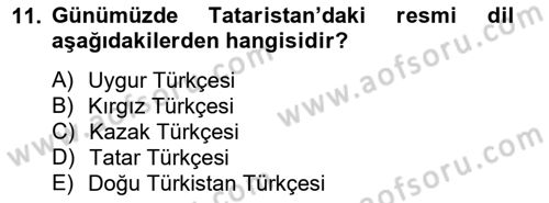 Çağdaş Türk Yazı Dilleri 2 Dersi 2013 - 2014 Yılı (Vize) Ara Sınav Soruları 11. Soru