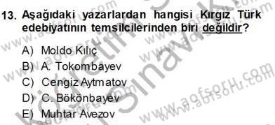Çağdaş Türk Yazı Dilleri 2 Dersi 2013 - 2014 Yılı (Final) Dönem Sonu Sınav Soruları 13. Soru