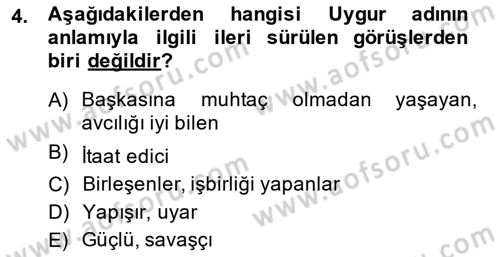 Çağdaş Türk Yazı Dilleri 2 Dersi 2014 - 2015 Yılı (Vize) Ara Sınav Soruları 4. Soru