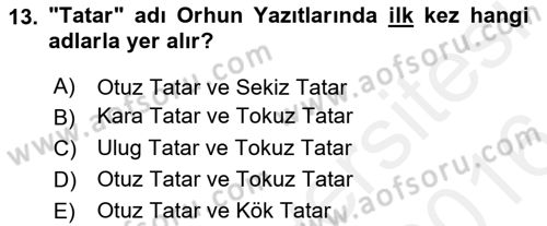 Çağdaş Türk Yazı Dilleri 2 Dersi 2015 - 2016 Yılı (Vize) Ara Sınav Soruları 13. Soru
