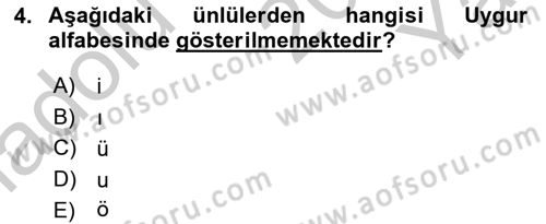 Çağdaş Türk Yazı Dilleri 2 Dersi 2018 - 2019 Yılı Yaz Okulu Sınav Soruları 4. Soru