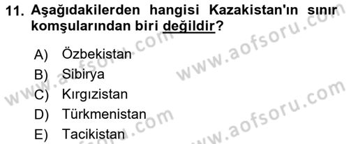 Çağdaş Türk Yazı Dilleri 2 Dersi 2021 - 2022 Yılı (Final) Dönem Sonu Sınav Soruları 11. Soru