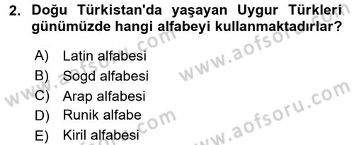 Çağdaş Türk Yazı Dilleri 2 Dersi 2024 - 2025 Yılı Yaz Okulu Sınav Soruları 2. Soru