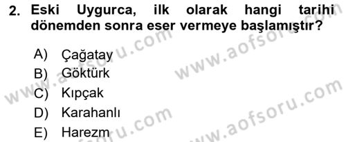 Çağdaş Türk Yazı Dilleri 2 Dersi 2025 - 2026 Yılı Yaz Okulu Sınav Soruları 2. Soru
