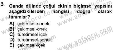 Genel Dilbilim 1 Dersi Ara Sınavı Deneme Sınav Soruları 3. Soru