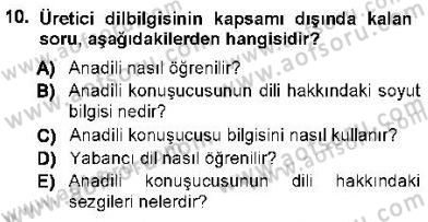 Genel Dilbilim 1 Dersi 2012 - 2013 Yılı (Final) Dönem Sonu Sınav Soruları 10. Soru