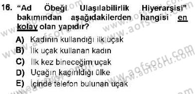 Genel Dilbilim 1 Dersi 2012 - 2013 Yılı (Final) Dönem Sonu Sınav Soruları 16. Soru