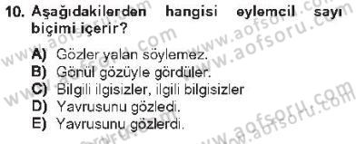 Genel Dilbilim 1 Dersi 2012 - 2013 Yılı Tek Ders Sınav Soruları 10. Soru