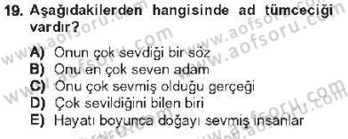 Genel Dilbilim 1 Dersi 2012 - 2013 Yılı Tek Ders Sınav Soruları 19. Soru