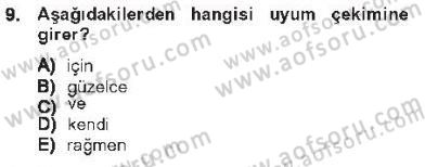 Genel Dilbilim 1 Dersi 2012 - 2013 Yılı Tek Ders Sınav Soruları 9. Soru