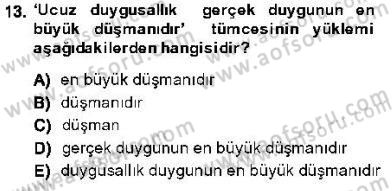 Genel Dilbilim 1 Dersi 2013 - 2014 Yılı (Final) Dönem Sonu Sınav Soruları 13. Soru