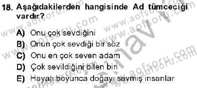 Genel Dilbilim 1 Dersi 2013 - 2014 Yılı (Final) Dönem Sonu Sınav Soruları 18. Soru