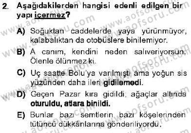 Genel Dilbilim 1 Dersi 2013 - 2014 Yılı (Final) Dönem Sonu Sınav Soruları 2. Soru