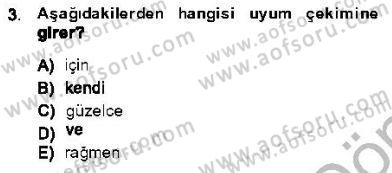 Genel Dilbilim 1 Dersi 2013 - 2014 Yılı (Final) Dönem Sonu Sınav Soruları 3. Soru