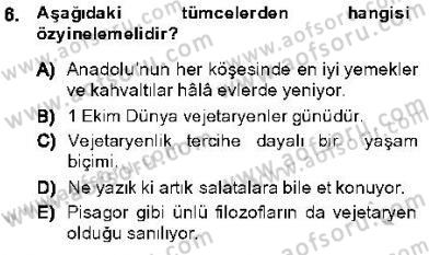 Genel Dilbilim 1 Dersi 2013 - 2014 Yılı (Final) Dönem Sonu Sınav Soruları 6. Soru