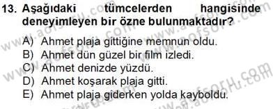 Genel Dilbilim 1 Dersi 2013 - 2014 Yılı Tek Ders Sınav Soruları 13. Soru