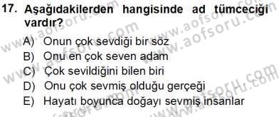 Genel Dilbilim 1 Dersi 2013 - 2014 Yılı Tek Ders Sınav Soruları 17. Soru