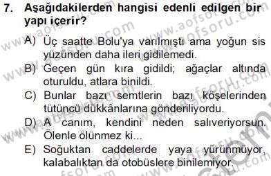 Genel Dilbilim 1 Dersi 2013 - 2014 Yılı Tek Ders Sınav Soruları 7. Soru