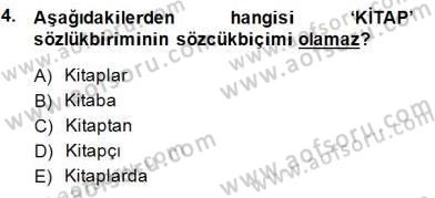 Genel Dilbilim 1 Dersi 2014 - 2015 Yılı (Vize) Ara Sınav Soruları 4. Soru